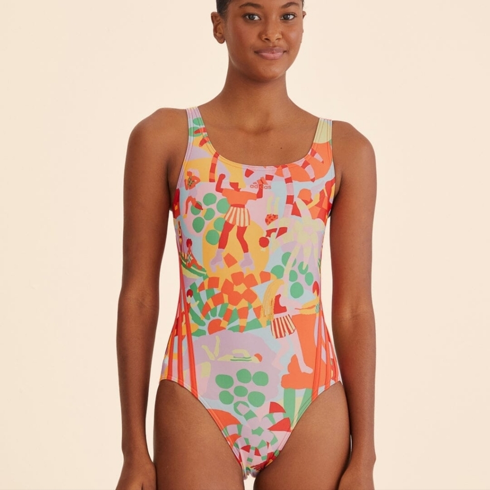 New!!  Adidas X FARM Rio 1 piece bathing suit Size 14